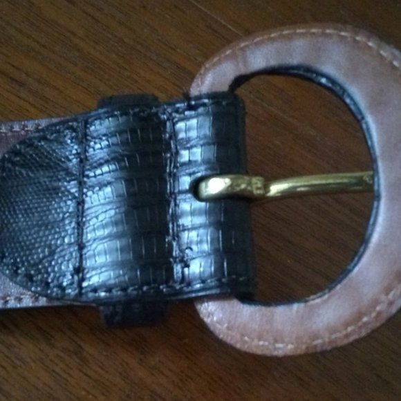 Vintage Ralph Lauren Black Lizard Belt main image 5